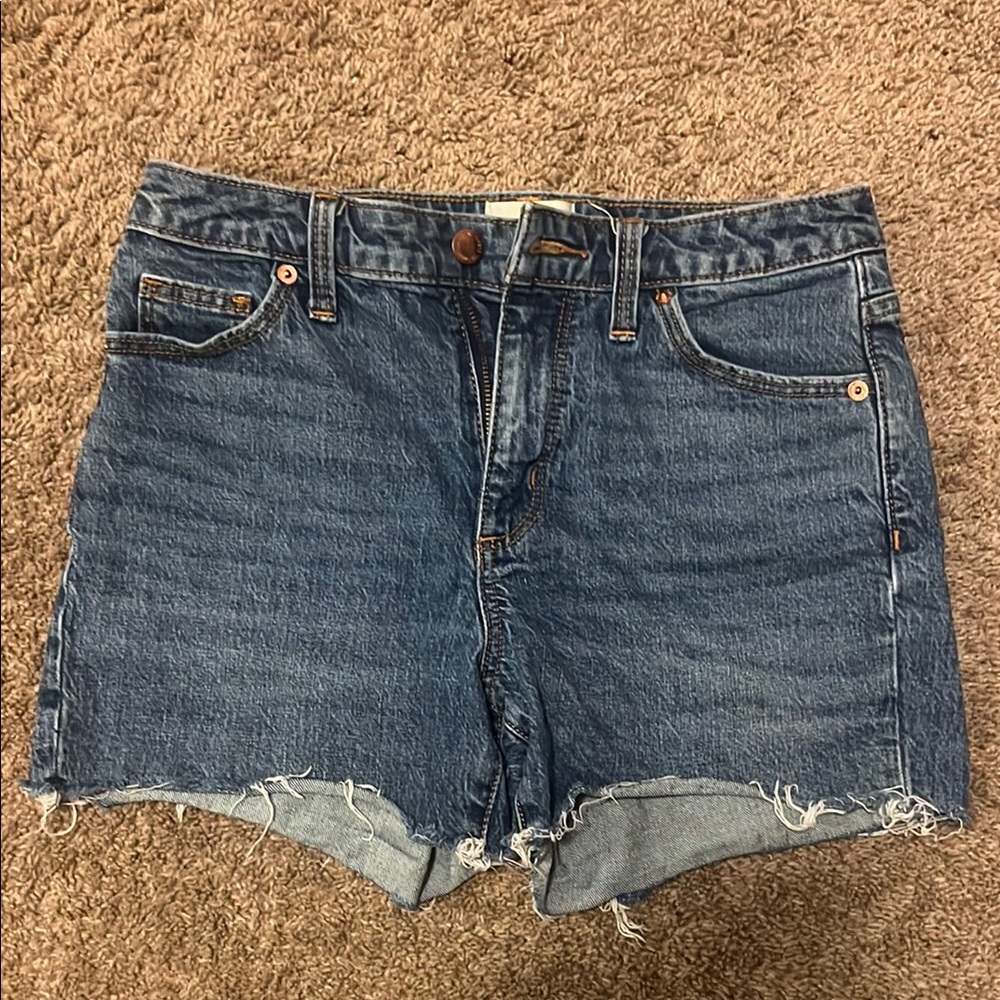 Universal Thread Blue Jean Shorts High-Waisted Distressed